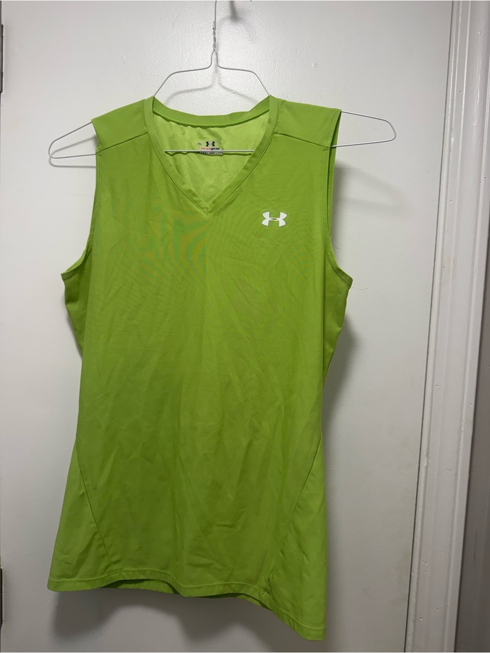 *Under Armour Bright Lime Green V-Neck Performance Tank